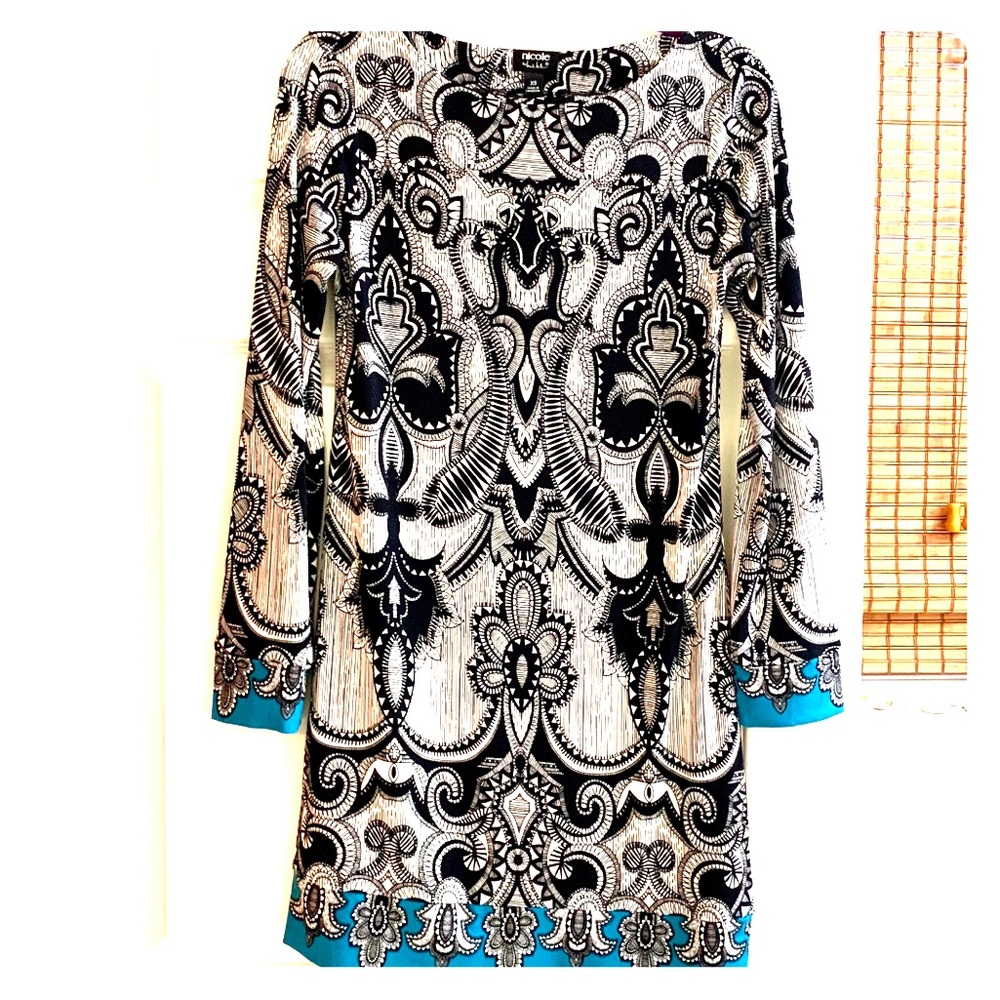 Nicole Miller Long Sleeve Shift